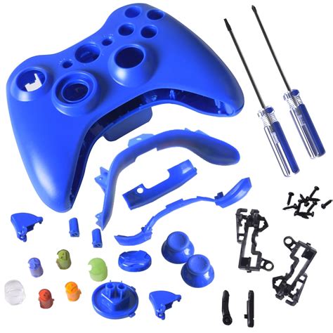 blue replacement kit xbox  controller shell button parts  screwdrivers walmartcom