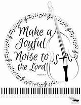 Joyful Noise Unto sketch template