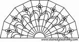 Suncatcher Coloring Pages Stained Glass Template Stainedglasshobby sketch template