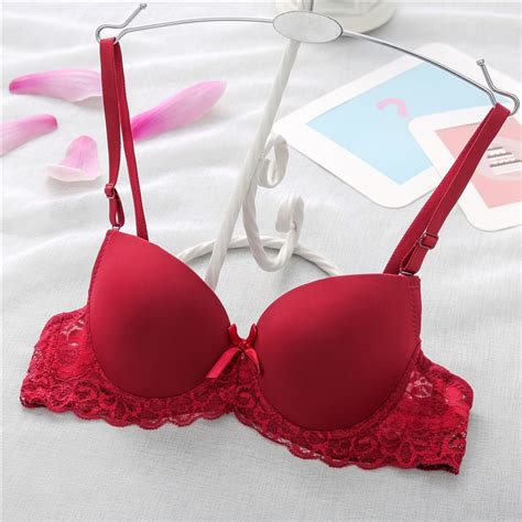 mozhini burgundy color intimate sweet sexy girl small bra support chest