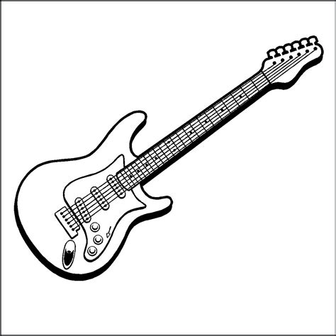 ordinaire coloriage guitare images coloriage