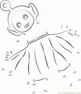 Po Dancing Teletubbies Dots Connect Worksheet Dot sketch template