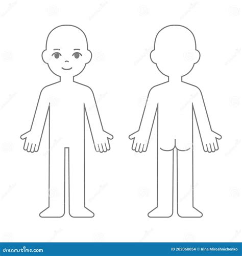 coloring page outline  child  body