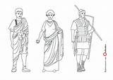 Romeinen Romeinse Drie Grieken Zagen Eruit Kleurplaten Bord Geschiedenis Oudheid sketch template