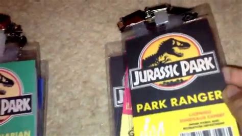 jurassic park id badges review youtube