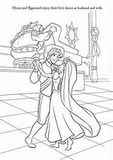 Wedding Coloring Pages Princess Rapunzel Disney Getdrawings sketch template
