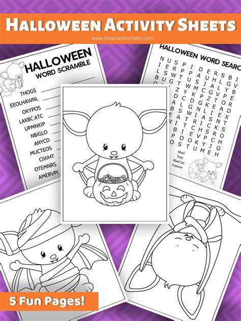 halloween printable activity sheets  kids halloween activity