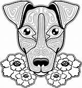 Coloring Pages Dog Adults Dogs Skull Adult Printable Sugar Cat Color Colouring Scottie Mutt Stuff Labrador Drawing Sheets Difficult Puppy sketch template