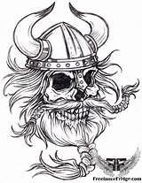 Skull Viking Calaveras Wikinger Melting Annika Tattoodaze Tattooos sketch template
