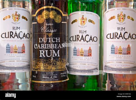curacao rum bottles willemstad curacao netherlands antilles west indies caribbean central
