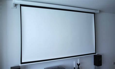 install  wall mounted projector screen  avoid  tv