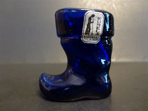 Kumela Riihimäki Glass Finland Cobalt Glass Boot Collectors Weekly