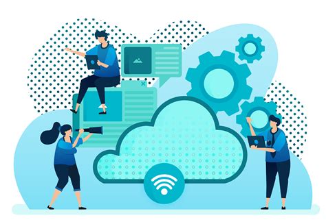 vector illustration  cloud provider  network internet connection communication hosting