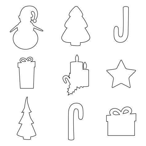 christmas tags shapes templates  print  color coloring pages