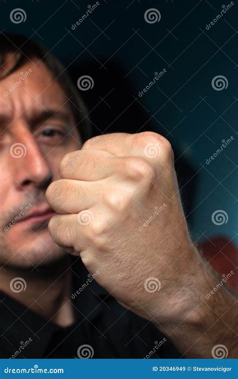 man   fist stock image image  justice defend