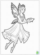 Coloring Fairy Princess Barbie Popular sketch template