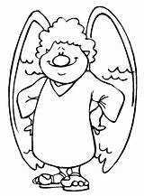 Coloring Angel Pages Angels Printable Boy Sheets Clipart Jesus Guardian Pumpkin Bible Kids Loves Smiling Cartoon Plain Face Rudolph Color sketch template