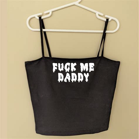 fuck me daddy slut crop top bdsm submissive cropped tank etsy