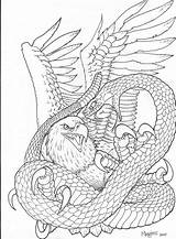 Snake Realistic Adler sketch template