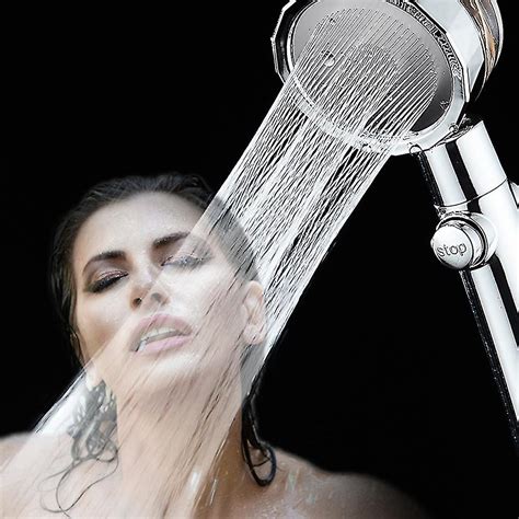 Shower Head Water Saving Flow 360 Degrees Rotating With Small Fan And