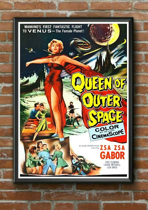 The Queen Of Outer Space Sci Fi Movie Film Poster Print Classic 50 S