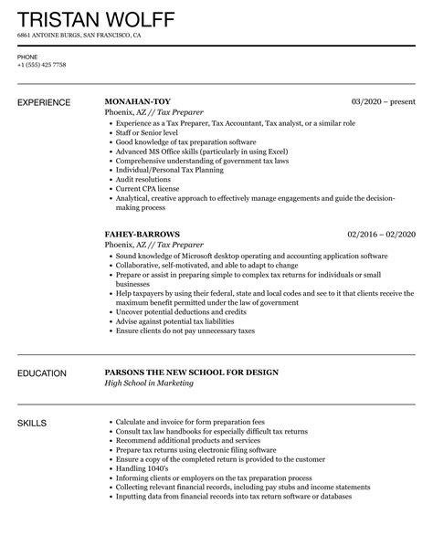 tax preparer job description  resume imunisasianakku
