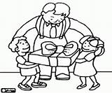 Coloring Hug Father Children Gif sketch template