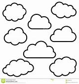 Cloud Clouds Outline Printable Template Kids Stencil Coloring Sky Clipart Pages Background Templates Outlines Para Da Cut Shapes Shape Vector sketch template