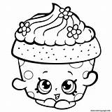 Shopkins Cupcake Coloring Queen Pages Getcolorings sketch template