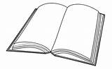 Book Open Pages Clipart Colouring Coloring Clip Library sketch template