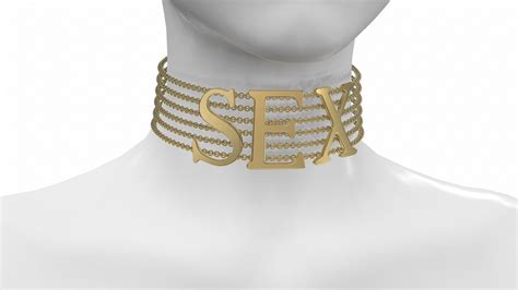 choker necklace sex dolce gabbana vivienne 3d asset