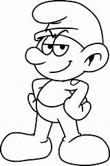 Smurf Coloring Pages Hefty Smurfs Invader Wecoloringpage Printable Color Smurfette Print Getcolorings sketch template