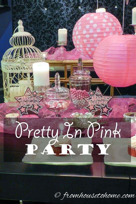 pretty  pink party entertaining diva   house  home