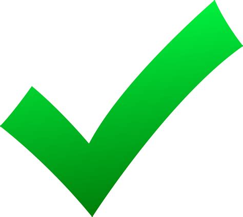 check mark green clipartsco