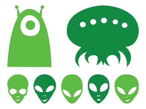 Alien Heads Set Free Vectors Ui Download