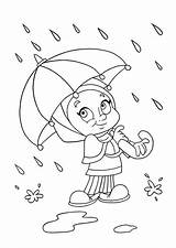 Coloring Umbrella Girl Raindrops Pages Clipart Little Raindrop Kids Avoiding Clip Colorear Color Para Worksheet Popular Library Use sketch template