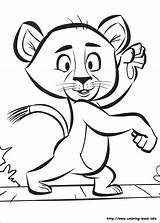 Coloring Madagascar Lion Printables Little sketch template