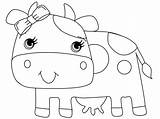 Cow Lucu Mewarnai Hewan Preschoolers Tk Sapi Paud sketch template