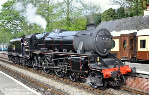 stanier black  steam locomotive steam engine trains