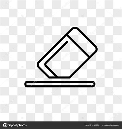 eraser vector icon isolated  transparent background eraser logo