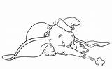 Dumbo Coloring Colorare Disegni Trunk Elefante Bambini Walt Designlooter sketch template