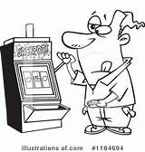 Slot Machine Casino Clipart Coloring Illustration Pages Slots Royalty Machines Toonaday Illustrationsof Rf Color sketch template