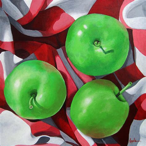 green apples  life painting painting  linda apple fine art america