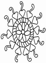 Rangoli Coloring Pages Clipart Popular Library Circle sketch template