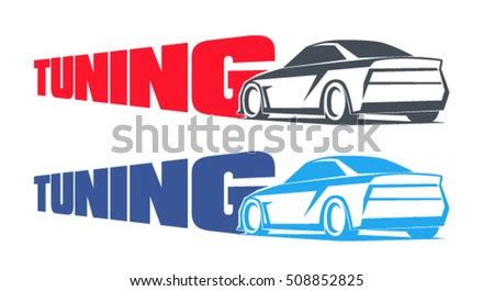 tuning car logos emblems badges labels stock vector royalty   shutterstock