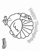 Thanksgiving Coloring Happy Turkey Pages Printables sketch template