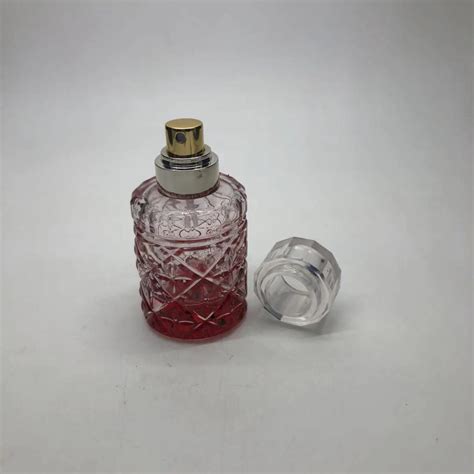 30ml beautiful empty rectangular perfume glass bottles with crimp