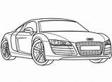 Audi R8 Pages Coloring Drawing Bmw M3 Ausmalbilder Car Getcolorings Print Etron Template Getdrawings Paintingvalley sketch template
