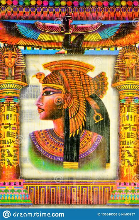 Queen Cleopatra Egyptian Papyrus Stock Images 21 Photos