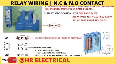 relay wiring diagram  switch working principle youtube